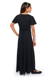 CHRISTINA (Style #119Y) - Flutter Sleeve Scoop Neckline Dress - Youth