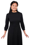 NEW! LORELEI (Style #139) - Ruffle Neck, Gathered 3/4 Sleeve Gown