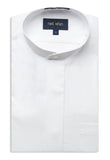 770 - White Mandarin Collar Non-Pleated Shirt