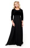 NEW! DEVYN (Style #2504) - Scoop Neck, 3/4 Sleeve, Velvet bodice Gown