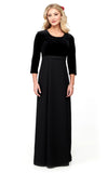 NEW! DEVYN (Style #2504) - Scoop Neck, 3/4 Sleeve, Velvet bodice Gown