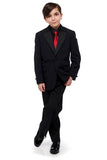 LUCAS (Style #3005-B) - Boy's Black Shirt Tuxedo Package