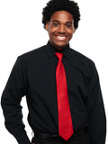 781 - Black Microfiber Laydown Collar Dress Shirt - Flash Sale! $16 with code!