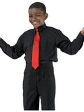 3034P-B - Pleated Polyester Adjustable Tuxedo Trousers-Boys