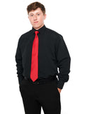 781 - Black Microfiber Laydown Collar Dress Shirt - Flash Sale! $16 with code!