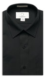 751L - Ladies Black Laydown Collar Non-Pleated Dress Shirt