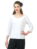 CARRIE (Style #2207) - Scoop Neck 3/4 Sleeve Blouse