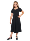 VALENTINA (Style #403Y) - Sweetheart Neck Short Sleeve Show Choir Dress-Youth