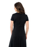 TORI (Style #409) - Crew V-Notch Neck Short Sleeve Show Choir Dress