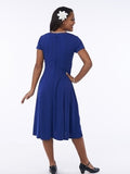 TORI (Style #409) - Crew V-Notch Neck Short Sleeve Show Choir Dress