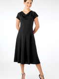 PARIS (Style #433) - Cowl Neck Cap Sleeve Show Choir Dress