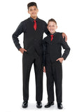 RILEY (Style #6710) - Black Shirt, Vest, Tie Package with Pants