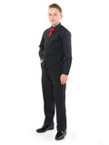 RILEY (Style #6710B) - Black Shirt, Vest, Tie Package with Pant - Boys